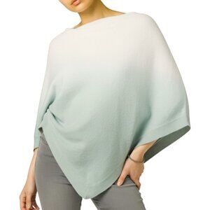 Barefoot Dreams Blue White Ombre Poncho Sweater Women's One Size